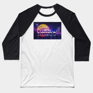 80s Super Shiny Synthwave Artwork Baseball T-Shirt